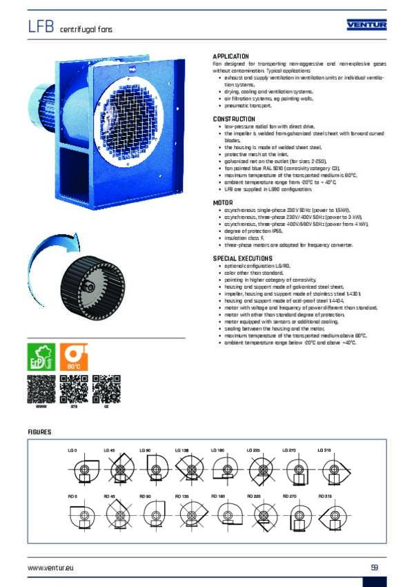 Centrifugal Fan Lfb Venture Industries