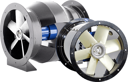 Axial-flow fans cased versions